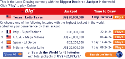 Play over 50 lotteries online
